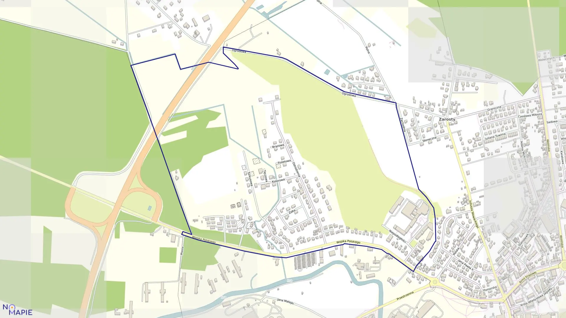 Mapa obrębu Goleniów - 1 w gminie Goleniów