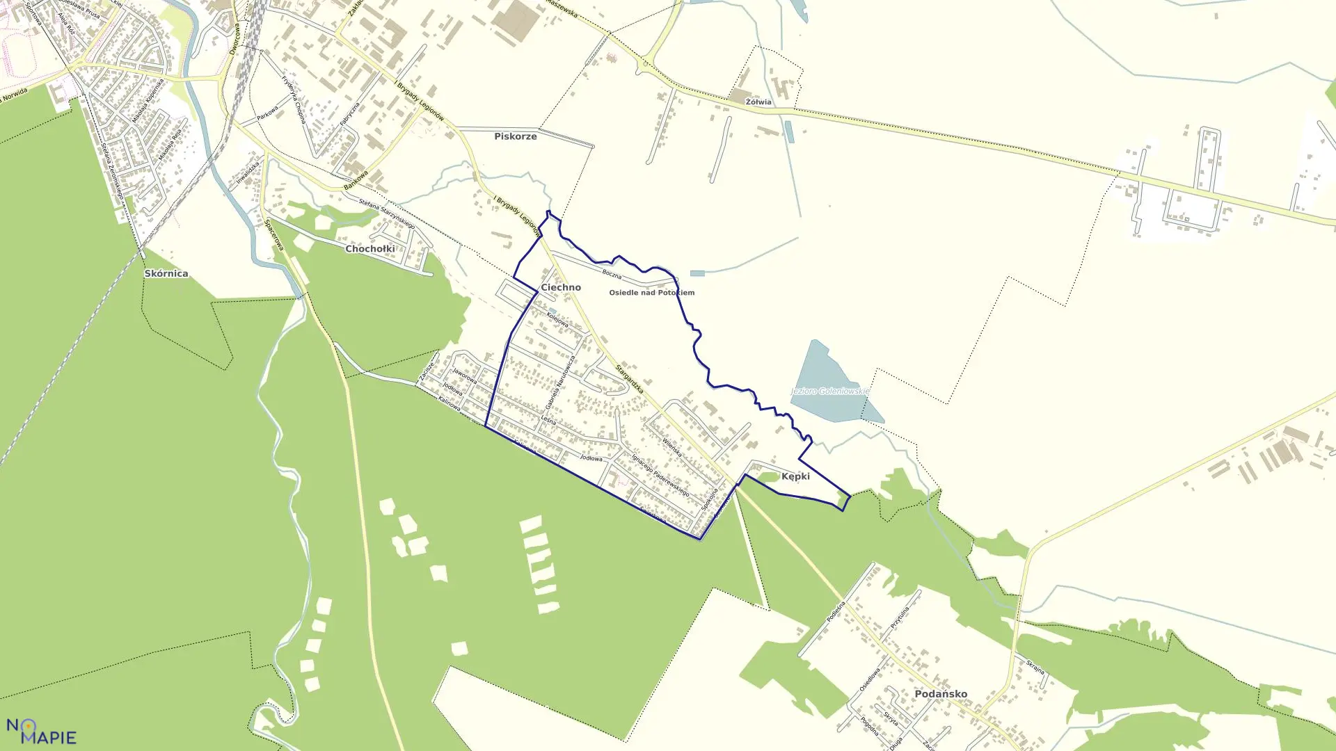 Mapa obrębu Goleniów - 11 w gminie Goleniów